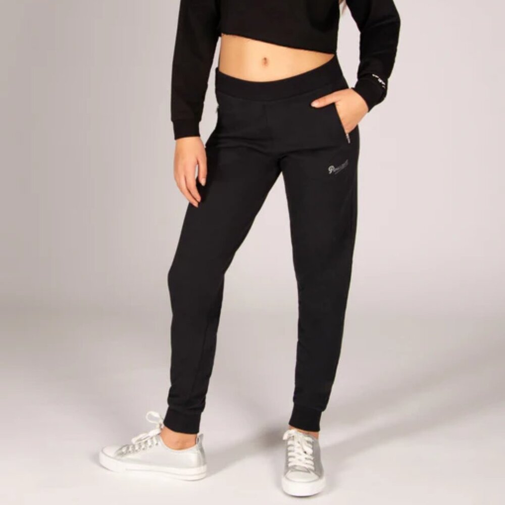 Pineapple Skinny Zip Jogger Pants with Logo Girls Size 10